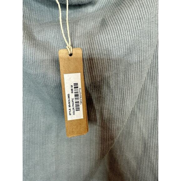 NWT Skims Cotton Ribbed Bodysuit In Pacific Size 3X - Picture 2 of 6